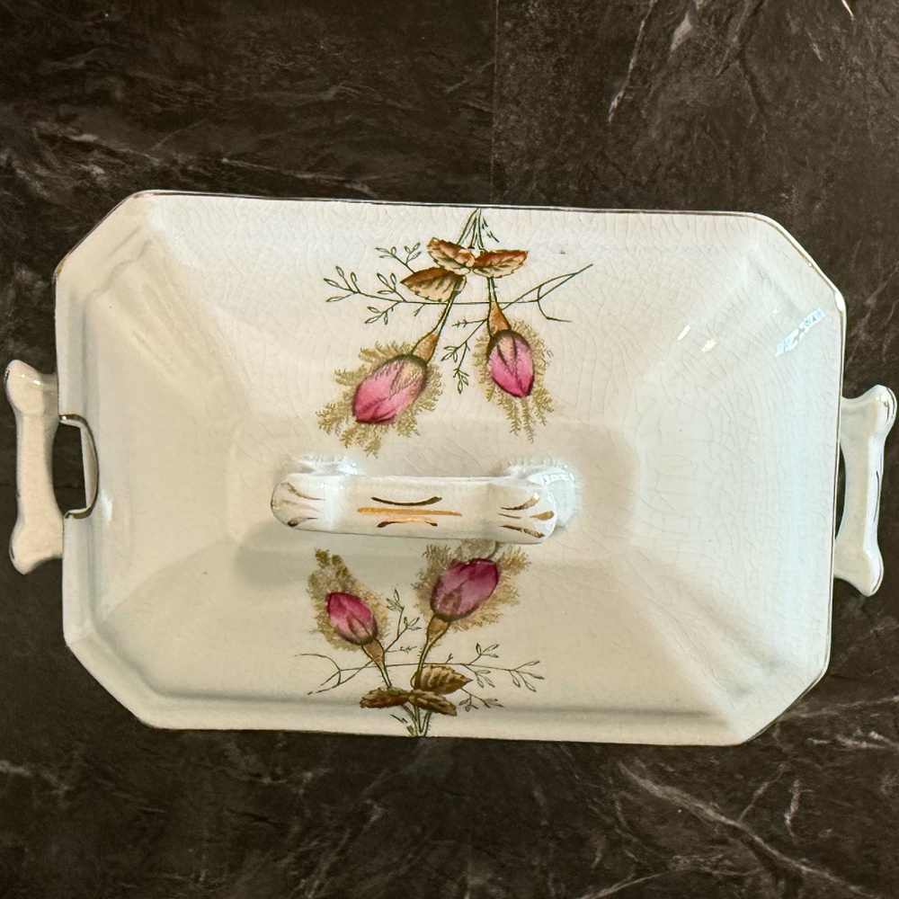 ROYAL IRONSTONE ALFRED MEAKING Serving Dish and Spoon - Picture 3 of 16